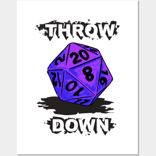 d20 Throw Down in Purple Posters and Art